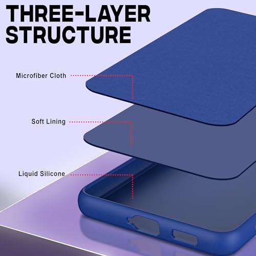 Image of Hupshy Liquid Silicone Back Cover Case for OnePlus Nord CE 6 Lite 5G | Soft Micro-Fibre Lining Inside | Camera Protection Bump | Shockproof Back Cover Case for OnePlus Nord CE 6 Lite 5G (Blue)