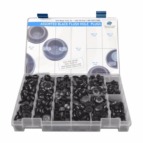 Kit de bouchons de trou assortis HP-750 en plastique noir pour finition de meubles