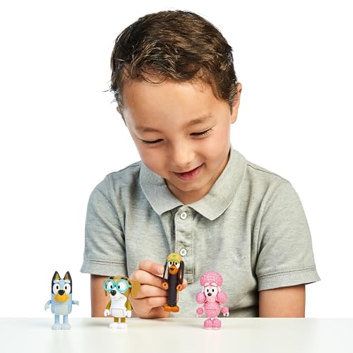 BlueY 4er-Figuren-Set Freunde, Coco, Snickers und Honey; 6,3-7,6 cm große Figuren mit beweglichen Gelenken – offizieller Sammelartikel, Blau – Ansicht 4