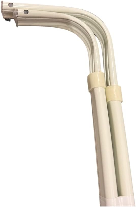 Spring Window Fashions Double Lock Seam Curtain Rod, 48 to 84-Inch Adjustable Width, White