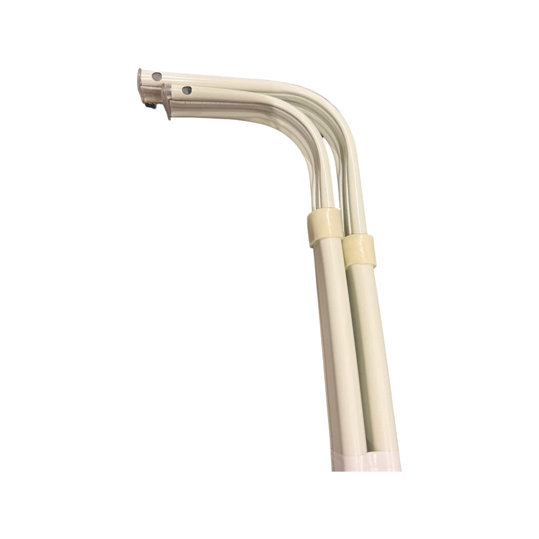 Spring Window Fashions Double Lock Seam Curtain Rod, 48 to 84-Inch Adjustable Width, White