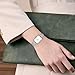 SOCICO Wrist Watches for Women Luxury Ladies Quartz Rectangle Wrist Watches with Stainless Steel Strap, Womens Casual Fashion Dainty Watch (Sliver)