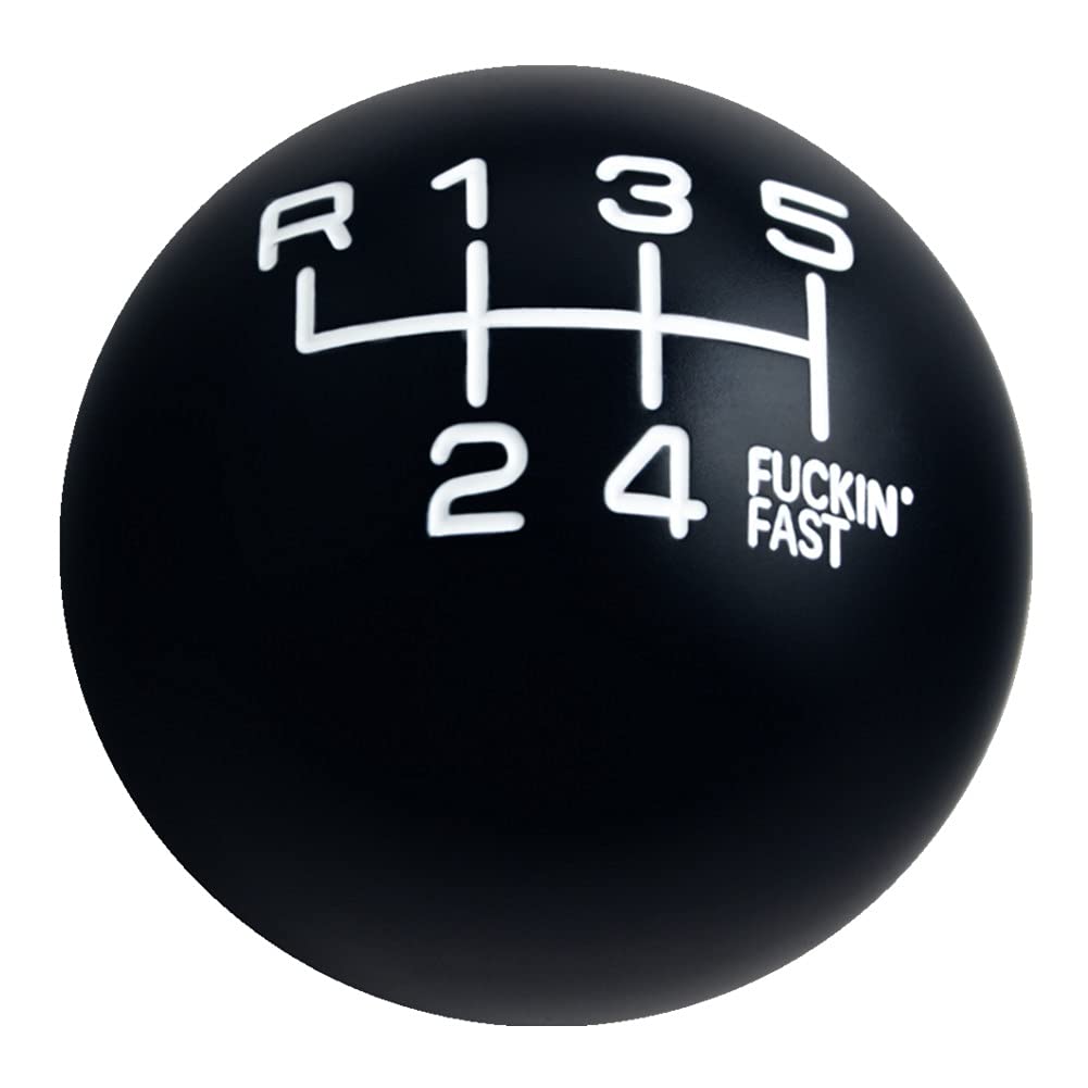 Buy DEWHEL Black/White Aluminum Sphere Weighted Fing Fast Shift Knob 6