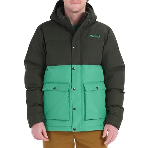 MARMOT Men's Fordham Down Jacket - Waterproof, Breathable 700-Fill Insulated Puffer Coat, Rosin Green/Clover, Medium