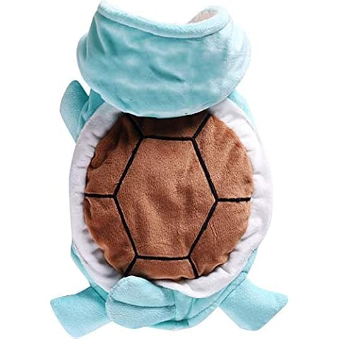 Dog Cat Halloween Costumes - Pet Turtle Cosplay Clothes, Adorable Flannel Tortoise Puppy Pajama Outfit, Soft Velvet Christmas Doggie Hoodies, Funny Fleece Sweater for Small Medium Large Dogs, 3XLarge Cover