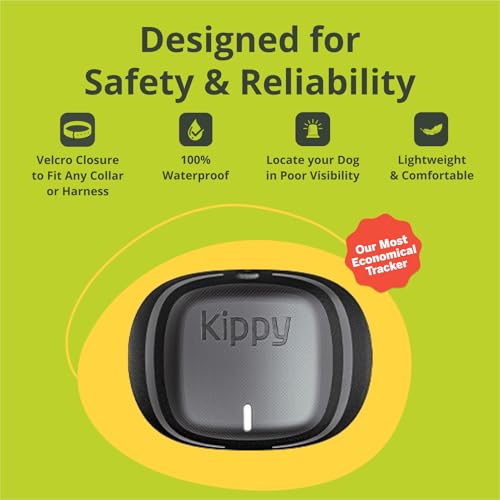 Kippy - GPS Pet Tracker Collar Evo - Health and Activity Tracker – Satellite Dog and Cat Tracker for Collar - Waterproof Dog GPS - Locator with Instant Alerts and LED - Grey - Image 3