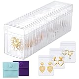 SANMENMO Transparent Acrylic Jewelry Organizer -Clear Acrylic Jewelry Box for Women,Isolate Dust and Air, Anti-Tarnish Jewelry Display Box,Portable Travel Box for Earrings, Necklaces, Rings