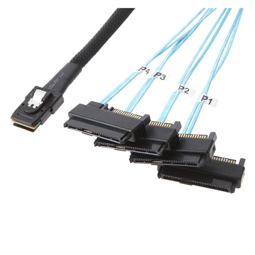 Cable adaptador S/AS 36P SFF-8087 a SFF-8482 S/AS 29+15P 0.5m miniatura 2