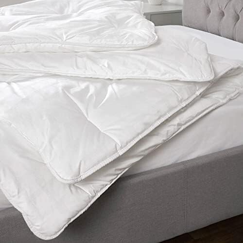 Night Comfort Feels Like Down Anti Allergy 13.5 Tog Pure Cotton 300 TC Light Hollowfibre All Season Duvet (Single Size)