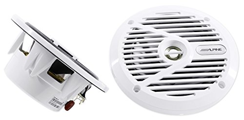 Image of Alpine (4) SPS-M601W 6.5 inch 440 Watt 2-Way Marine Boat Coaxial Speakers - White