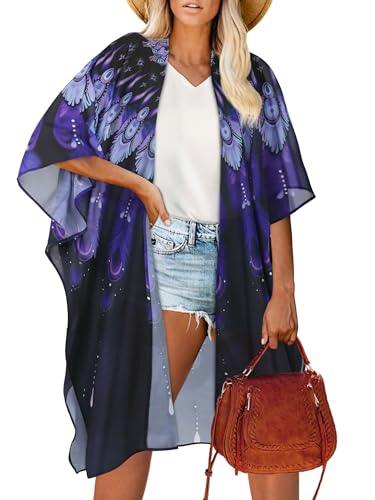 Image of Women's Kimono Beach Cover up for Summer Bathing Suits Cardigans Casual Loose Swimwear 2026