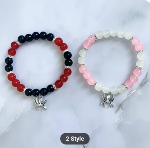 Image of Spiderman Kitty Magnetic Friendship Bracelets, Couple's Bracelets, Valentine's Day Gifts for BFF, BF, GF, Women, Men, Girls, Kids