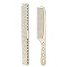 2 pcs Stainless Steel Hair Combs Anti Static Styling Comb Hairdressing Barbers Combs (Gold)