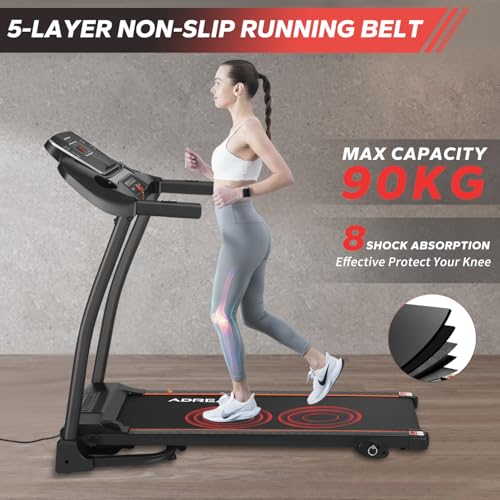 Folding Treadmill with 3 Incline Levels, ADREAM 2.5HP Electric Treadmill for Home Office, Indoor Walking Running Machine with LCD, Cup Holder - Image 5
