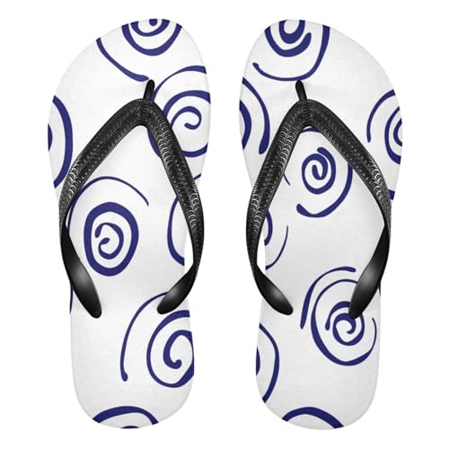 STAYTOP Blue Spiral Flip Flops Sandals of Men's & Women's,Sandals Beach Slippers Shower Slides