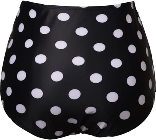 Image of COCOPEAR Women's Ruched High Waisted Bikini Bottom Retro Vintage Swim Short Tankinis