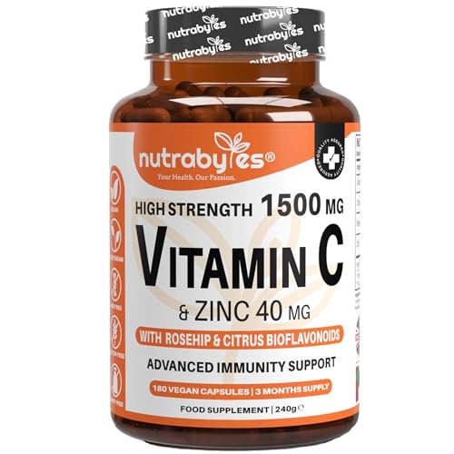 Vitamin C and Zinc Capsules 180 ct