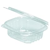 Genpak AD24 Clear Hinged Deli Container, 24oz, 7 1/4 x 6 2/5 x 2 1/4, 100 per Bag (Case of 2 Bags)