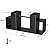 GASPRO Outdoor Firewood Rack Brackets Kit, 2x4 Adjustable Log Rack Brackets for Wood Storage, Black Steel