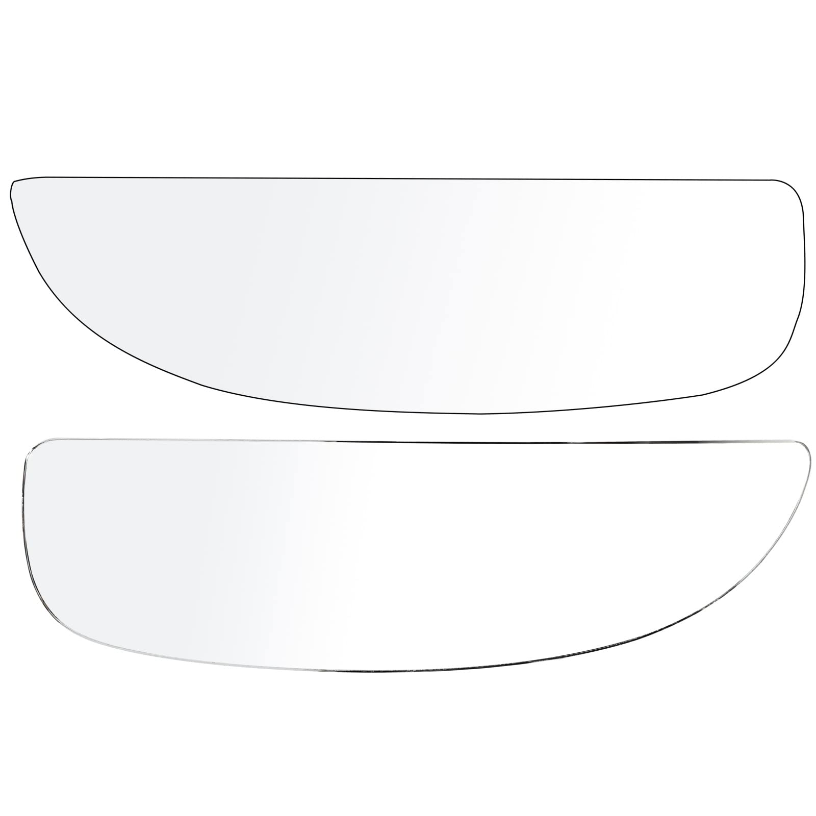 SCITOO Lower Convex Towing Mirror Glass Replacement with Left Driver Right Passenger Side Mirror Lens Compatible with 1999-2016 For Ford F250 F350 F450 F550 Super Duty 2000-2005 For Ford Excursion