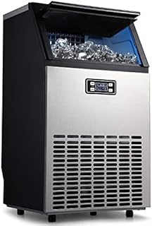 ADT Ice Machine Stainless Steel Under Counter Freestanding Commercial Ice Maker Machine for Home/Kitchen/Office/Restaurant/Bar/Coffee (150LB, Single-Water Inlet)
