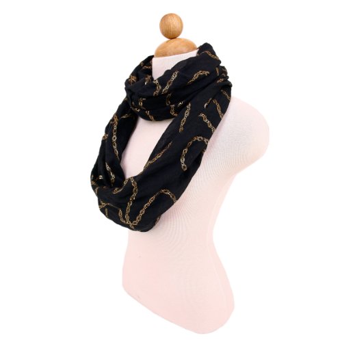 TrendsBlue Premium Chains Design Infinity Loop Fashion Scarf3