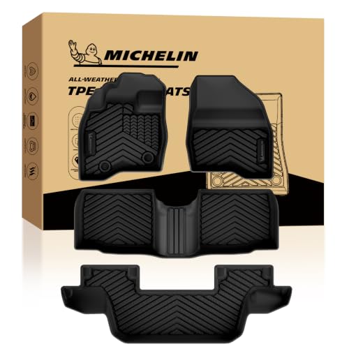 Image of Michelin Vehicle Mats for 2015-2019 Explorer 7 Seats | Premier Series, All-Weather Floor Liner, Custom Fit, Durable TPE, Non-Slip