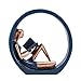 EKDJKK Resin Figurine Reading a Book Yoga Girl Bookshelf Bookcase Aesthetic Decoration Sculpture Accent Piece, Art Sculptures Modern Accents Figurine for Library Office Steel Statue Gifts