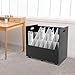 Blue Print Storage Organizer with Wheels, 21 Slots Mobile Blueprint Storage Rack Cart, Construction Plan Holder Roll Files Cart Map Poster Storage Cabinet for Office Home School, Black