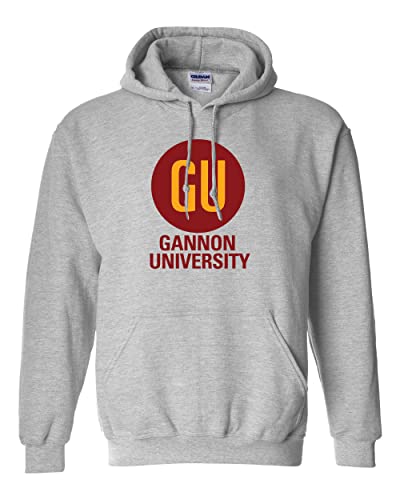 CreateMyTee Gannon University GU Circle Unisex Hooded Sweatshirt - Gannon Golden Knights Apparel
