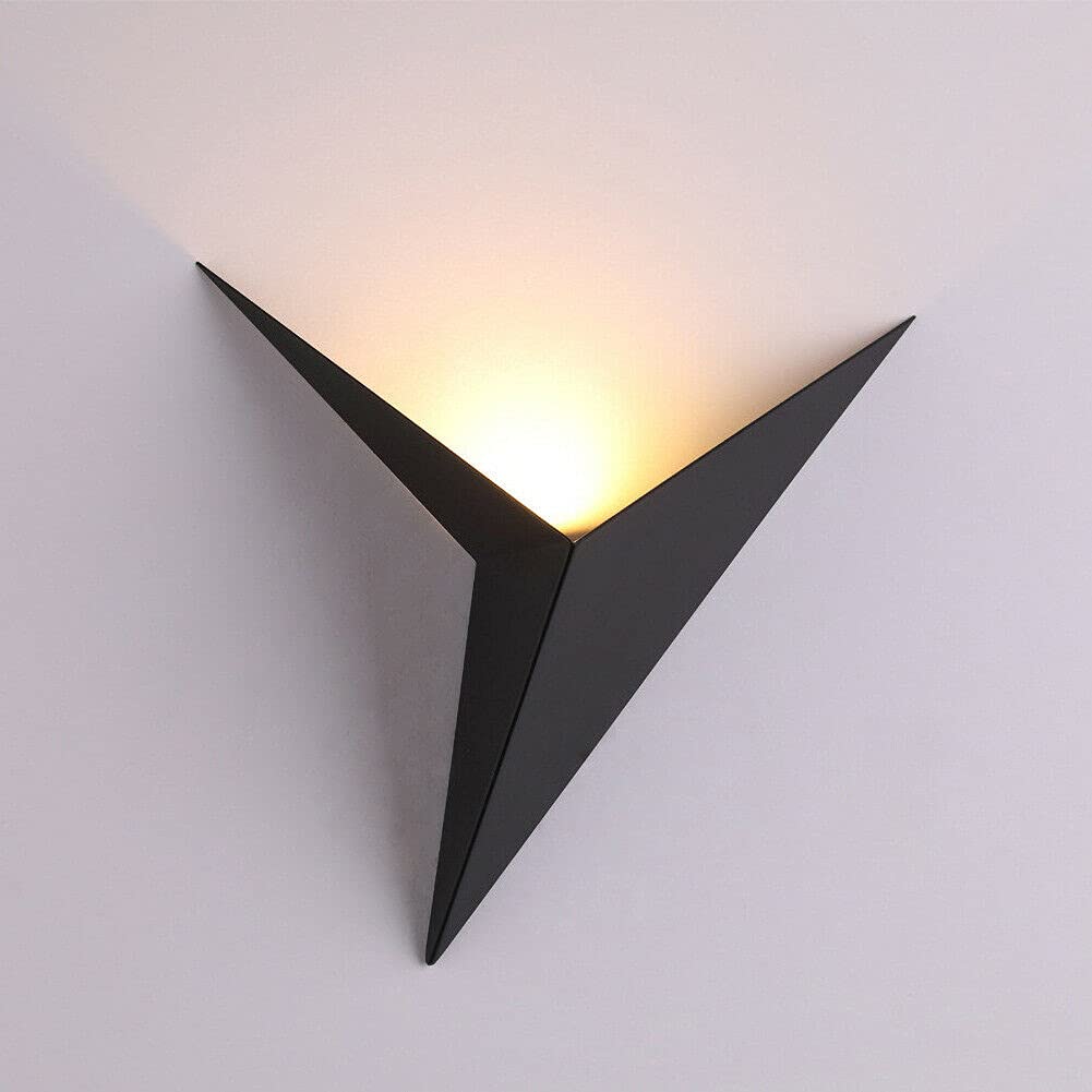 ausuky Modern LED Wall Light Lamp Ceiling Bedroom Bedside Hallway Hotel Bar Fixture Sconce (Black)