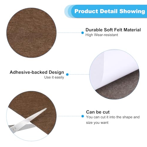 Base de fieltro para lámparas PATIKIL: cuadrados suaves color café para proteger tu salón 4