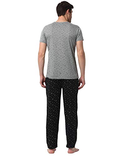 Image of Mack Jonney Cotton Blend Track Suit Loungewear Co-Ord Set For Men With Round Neck Half Sleeve T-Shirt And Track Pant-Vj-Mns-Ttp-Group10