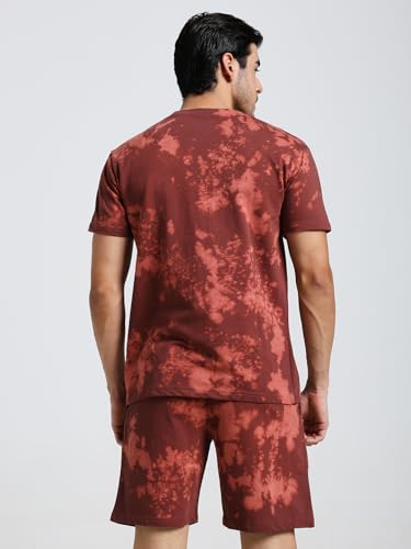 Image of Vogaan Men's Cotton Short Sleeve Tracksuit Summer T Shirt & Shorts Set with 2 Pockets || Casual Co-ord Sets