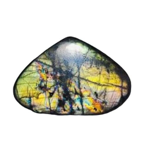 Labradorite vert d'eau véritable en cœur pierre fine unique pour haute joaillerie