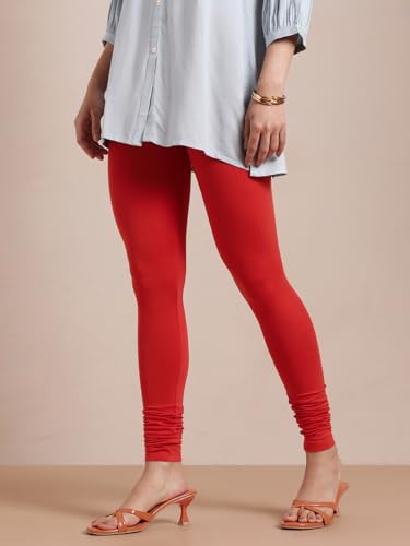 Image of TWIN BIRDS Tailored Cut and Classic Fit Super Stretchable Elastane Fabric Churidar Leggings for Women
