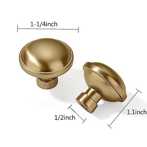 CABDM 10 Pack 1-1/4 Inch Round Bronze Zinc Kitchen Cabinet Knobs and Drawer Pulls - Gold Finish for Dresser and Cabinet Drawers by CABDM - Used condition - Image 2