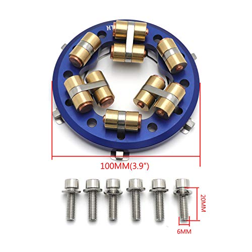 Httmt- Aluminum Alloy Variable Pressure Clutch Plate Compatible With H-D 98-06 Big Twin (Reduces Lever Pull Up To 40%) [P/N: Tghd-Epc006-Blue] #TOP4