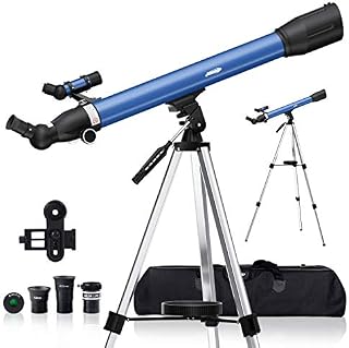 Telescope for Astronomy for Adults Beginners Professional 700/60 Astronomical Telescope 234X Magnification with 10X Phone Adapter Adjustable Tripod Erect Finderscope and Barlow