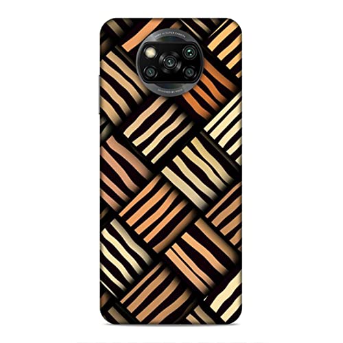Image of Printed Mobile Back Hard Case Cover for Xiaomi Poco X3 | Graphic Art, Abstract, Orange, Brown-71