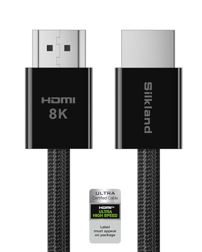 Silkland Certified HDMI 2.1 Cable Compatible with PS5 and Xbox Series X/S, 5FT Braided, Minimalist...