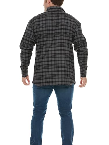 Wrangler Big and Tall Flannel Shirt for Men – Mens Button Down Plaid Shirt4