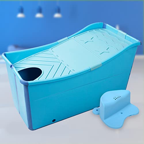 Gweat Bañera plegable para adultos, plegable, plegable, para bebé, para el hogar, para el hogar, para adultos, color azul Cover
