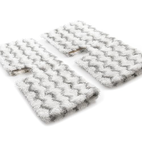 Reliapart 2 Pack Steam Mop Pads Compatible with Shark S6001, S6003, S6005 Series Klik n’ Flip Steam Mop – Double-Sided Microfibre Rectangular Covers for Hard Floor Cleaning