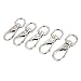 Aexit 6mm Thickness Hooks Swivel Eye Boat Snap Clasp Hook Silver Tone Screw-in Hooks 5 Pcs