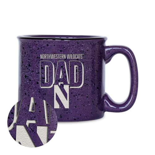 Rico Industries NCAA Northwestern Wildcats Dad 12oz Laser Engraved Campfire Mug
