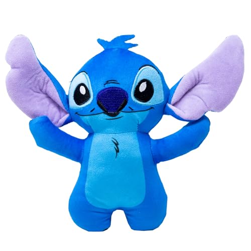 Buckle-Down Disney Dog Toy, Lilo and Stitch Stitch Braços para cima, corpo inteiro, pose em pé, brin