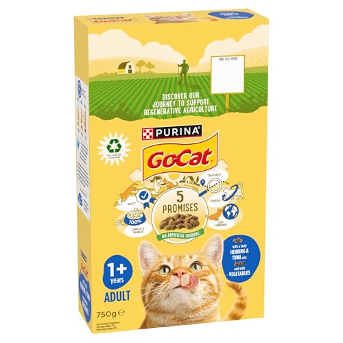 GO-CAT Herring and Tuna Adult Dry Cat Food 750g (Pack of 5) - 3