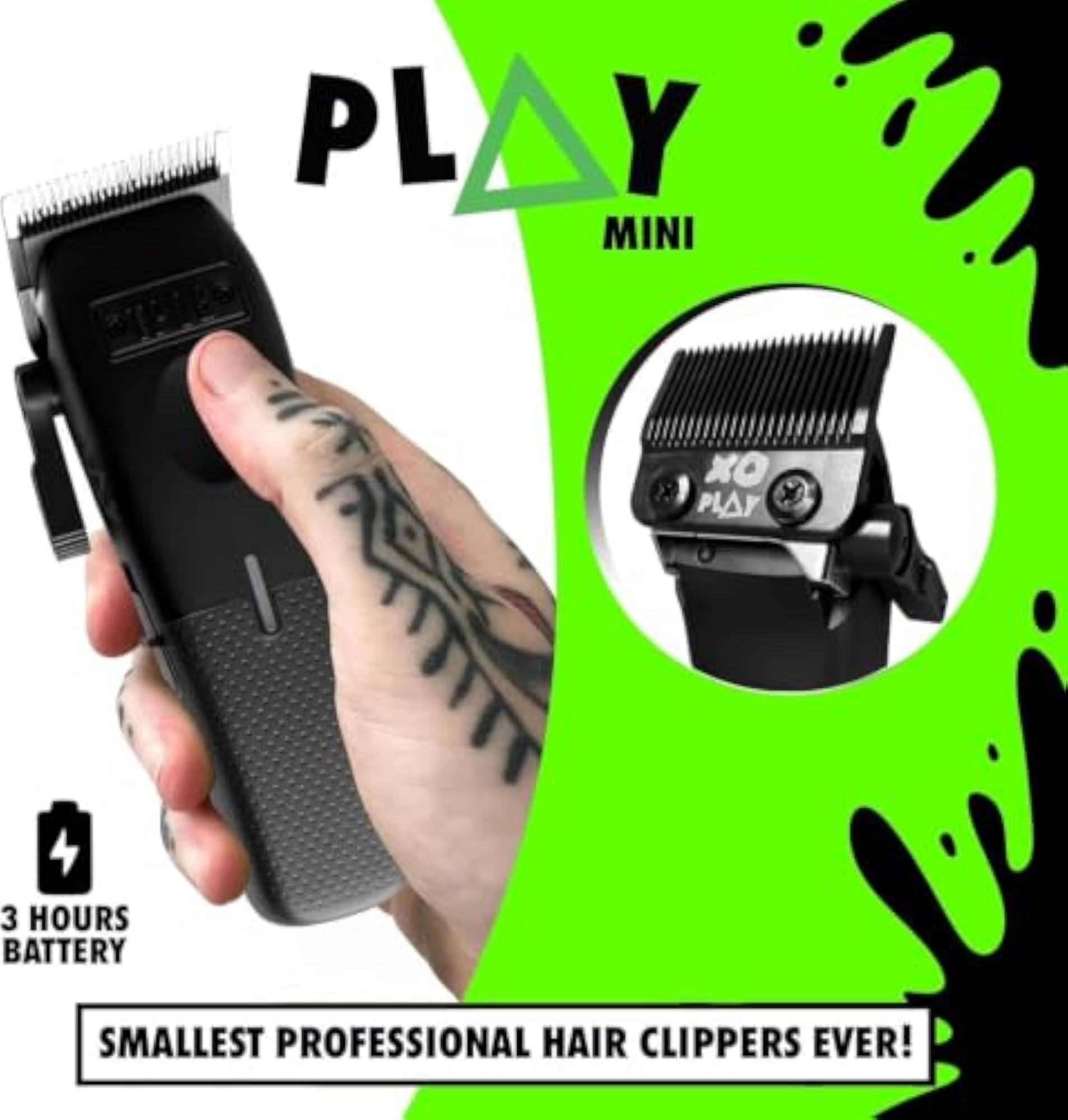 Play Mini Hair Clippers for Men with XO Blade