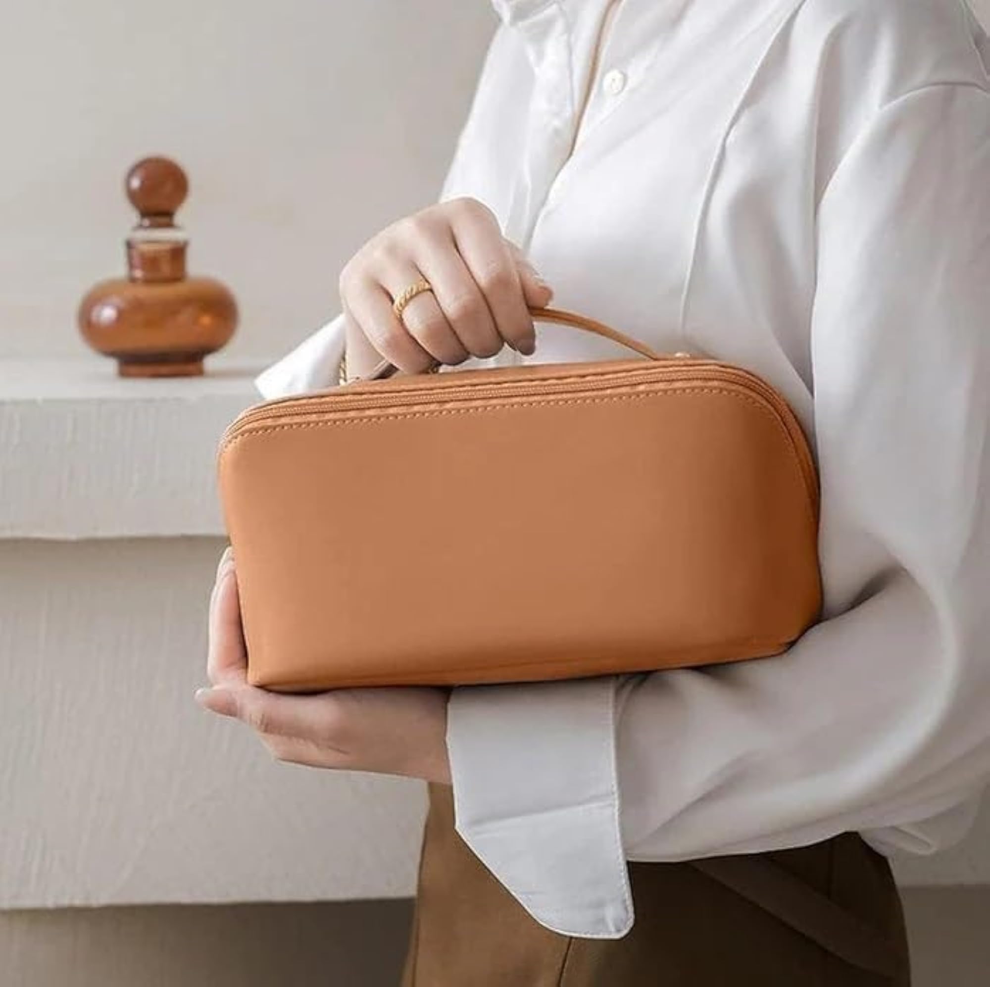 Elegant Cosmetic Case, Large Capacity Travel Makeup Bag